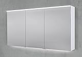 Intarbad ~ Spiegelschrank 140 cm integrierte Multi Light LED Beleuchtung Doppelspiegeltüren Halifax Eiche Natur IB1969