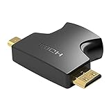 Baoblaze Mini HDMI + Micro HDMI zu HDMI Adapter Converter für Kamera DSLR Video C