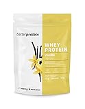 Whey Protein - Vanille 1 kg - Hergestellt in Deutschland aus regionaler Milch - BetterProtein® - Eiweißpulver zum Muskelaufbau und Abnehmen - B