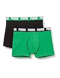 PUMA Mens Basic Men's Boxers (2 Pack) Boxer Shorts, Amazon Green, M