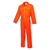 Portwest Overall aus Baumwolle, Orange, Größe: M, C811ORRM