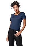 Jack Wolfskin Damen TECH T W schnelltrocknendes T-Shirt, Dark Indigo, S