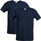Erwin Müller Herren Unterhemd, T-Shirt Single-Jersey 2er-Pack dunkelblau Größe 8 - weich, dehnbar,