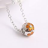 Angelazy Bead Charm Für Frauen,Mode Niedlichen Gelben Tropfen Glasur Blumen Muster Form Passen Armband Halskette Charme Perlen Für Damen Geburtstag Geschenk Kleid Kollokation Festival V