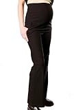 Christoff Umstandshose Schwangerschaftshose Business-Hose Stretch-Hose - weites Bein - weicher Bauchbund - 741-33-9 - schwarz Black - Gr. 44