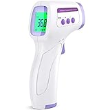 Infrarot fieberthermometer kontaktlos. Digitale stirn Pistole für Babys und Erwachsene. Schnelle und genaue Temperaturmessung, Fieberalarm. Lebensmittel- und Oberflächenmessung. 3 Farbb