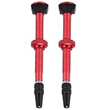HAOX Ventilschaft, Aluminiumlegierung Leichtes tragbares Fahrradventil für Mountainbike für Rennrad(rot)