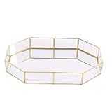 XKJFZ Polygon-Art Glasspeicher Platte Schmuck Organizer-Glasbehälter-Startseite dekoratives Fach, S, G