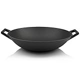 BBQ-Toro Gusseisen Wok I Ø 35,5 cm I Wokpfanne, Gusspfanne, Pfanne I induktionsgeeig