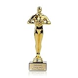 Zelaro Siegerfigur Viktor Maxi auf Marmorsockel mit Gravur - Siegerpokal als Geschenk für Männer und Frauen - Award Figur Deko 4 Größen (17,5cm)