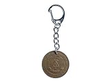 Miniblings 5 Mark DDR Münze Schlüsselanhänger echtes Geld Upcycling dunkel - Handmade Modeschmuck I I Anhänger Schlüsselring Schlüsselband Keyring