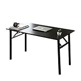 sogesfurniture Schreibtisch Klapptisch 100x60cm Computertisch Büromöbel PC Tisch, Stabil Bürotisch Konferenztisch Klappbar für Zuhause, Büro, Picknick, Garten, Schwarz AC5B-100-SF