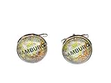 Miniblings WÄHLE Deine Stadt Manschettenknöpfe Souvenir Heimat Individuell Berlin - Herrenschmuck Manschettenknopf Cufflinks Hemdknöpfe I Holzbox inklusive, Stadt:M