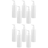 VOSAREA 10Pcs Leere Pumpe Flaschen 250ML Kunststoff Pumpe Dispenser Flaschen Nachfüllbar Flüssigkeit Seife Container für Lotion Massage Öl Shampoo Weiß