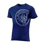 Manchester City Large Crest Tee - Navy - Size M