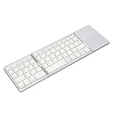 Jinyi Tragbare Tastatur, bequem zu verwenden Sperrbildschirmfunktion Hochsicherheits-Mini-Wireless-Tastatur für das Büro für unterwegs für zu Hause(Silber)