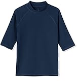 TSLA Jugend/Kinder LSF 50+ Kurzarm Rash Guard, Schwimm-Shirt, UV-/LSF Wassersurf-Shirts, Bsr16 1pack - Navy, XS