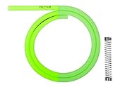 FlyCol Glow-In-Dark Shishaschlauch hochwertiger Silikon Shisha Schlauch Leuchtend im Dunkeln 1,5m Wasserpfeife(Neon-Grün)