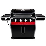 Char-Broil 140758 Gas2Coal 440 Hybrid Grill - 4 Brenner Gas & Kohlegrill mit Seitenbrenner, Schw