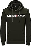 DAFENP Herren Hoodie Kapuzenpullover Warm Gefüttert Sweatshirt Winter Winddichte Sweatjacke Pullover WY71055M-ArmyGreen-XL