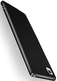 moex Alpha Case für Sony Xperia XA Hülle Stoßfest und Leicht Handyhülle Extra Dünn, Super Slim Schutzhülle Ultra Air Hybrid PC Hardcase aus Kunststoff - Matt Schw