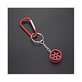 FKJSP Schlüsselanhänger for Schlüssel-Ring-Halter Alufelge Modell Zubehör Gadgets Karabiner for Schlüsselanhänger Schlüsselanhänger Schmuck Halskette (Color Name : T RED)