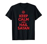 keep calm and hail satan satanic satanism lucifer devil T-S