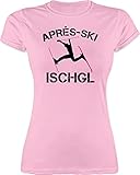 Skiurlaub Apres Ski - Apres Ski Ischgl - XXL - Rosa - Skispringen Tshirt - L191 - Tailliertes Tshirt für Damen und Frauen T-S
