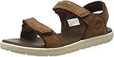 Timberland Unisex-Kinder Nubble Leather 2-Strap Sandalen, Braun (Cappuccino Aia), 26 EU