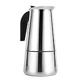 Espressokocher Induktion geeignet, 2/4/6/9 Tassen Edelstahl Mokkakanne Kaffeekocher Espresso Maker Espressokanne Stovetop Coffee Maker (9 Tassen, 450ml)