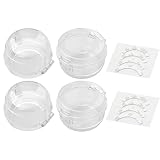 CHICTRY 4Pcs Kunststoff Herdschutzknopf mit Klebeband Herdschutz Knöpfe Gasherd Knopf Abdeckungen Herd Kindersicherung für Backofen Herd Transparent One S