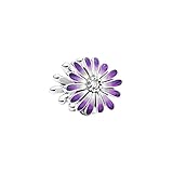 Pandora Gänseblümchen Charm in der Farbe Lila, aus Sterlingsilber, mit Cubic Zirkonia, 798775C02