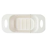 Over The Sink Colander Strainer Basket Wash Vegetables Fruits Drain Dry Dishes Extendable Kitchen (Color : B Size : Medium) (C Medium)