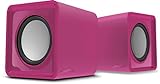 Speedlink TWOXO Stereo Speakers - USB-Lautsprecher mit Klinkenstecker für Gaming und Musik an PC/Notebook/Laptop, AUX, pink
