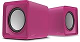 Speedlink TWOXO Stereo Speakers - USB-Lautsprecher mit Klinkenstecker für Gaming und Musik an PC/Notebook/Laptop, AUX, pink