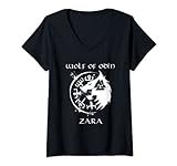 Damen Wolf Of Odin Zara T-Shirt mit V
