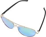 Urban Classics Unisex Sunglasses Mumbo Mirror UC Sonnenbrille, Gold/Green, one S