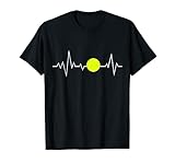 Love Tennis Herzschlag Court Practice weiß grün Clip Art T-S