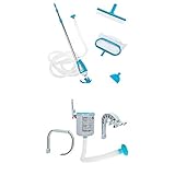 Intex Deluxe Pool Maintenance Kit - Poolzubehör - Pool Reinigungsset - 5-teilig + Surface Skimmer - Deluxe Wandmontage-Oberflächenskimmer - Einhängeskimmer - 16