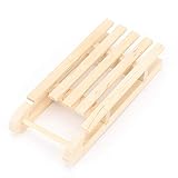 Puppenhaus Schlitten 1:12 Puppenhaus Möbel Miniatur Holzschlitten DIY Weihnachten Landschaft Puppenhaus Zubehör Geschenk für Kinder(Holz)