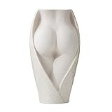 Keramik vase weiß vase für pampasgras,Kreative vase körper Design blumenvase modern deko vase frauenkörper Ideal für Trockenblumen&Blumen Handmade kleine vasen Dekoration O