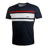 FILA Herren, Trey T-Shirt Dunkelblau, Weiß, S Oberbekleidung, S