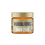 Manuka Honig 250+ MGO im hochwertigen Glas - Direkt vom Imker aus Neuseeland - zertifizierter Methylglyoxal-Gehalt (150g) - inklusive GRATIS Manuka G