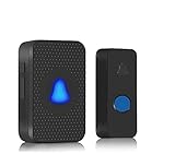 Yyqx Türschloss Schließzylinder wasserdichte drahtlose Türklingel 300m Fernbedienung Intelligent Home Light Door Bell 38 Glockenknopfaufnahme (Color : 2 Floor 1 Door, Plug Type : US Plug)