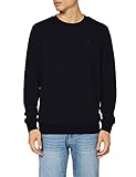 Scotch & Soda Herren Clean Sweat Sweatshirt, Blau (Night 58), Large (Herstellergröße: L)