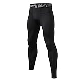 Riou Herren Unterhose Lang Kompressionshose Fitness Sport Leggings Laufhose für Training, Handball, Radfahren, Yoga, Wandern, Basketb