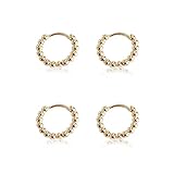 LuLiyLdJ Creolen, 2 Paar Creolen Gold (8mm/10mm/) | Ohrringe Gold Ohrringe Ohrringe Damen Herren M