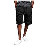 BIBOKAOKE Herren Kurze Hosen Cargo Shorts 6 Taschen Sport Shorts Sommer Freizeit Kurze Hose Regular Fit Cargohose Arbeitsshorts Bermuda Shorts Männer Fitness Laufshorts Sp