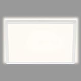 Briloner Leuchten LED Panel, Deckenleuchte, Deckenlampe, inkl. Hintergrundbeleuchtungseffekt, 22 Watt, 3.000 Lumen, 4.000 Kelvin, Weiß, Quadratisch, 42x42cm, W, 42x42