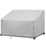 YoungBee Gartenbank Abdeckung 2-Sitzer,L134cm Robuste Schutzhülle für Gartenmöbel,Gartenbank,Loungesofa GarngeFärbter Stoff 420D Wasserdicht,UV-Beständige,Reißfestigkeit 134x66x63/89cm-G